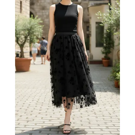 Saia Tule Longa Feminina Cintura Alta Moda Estampada