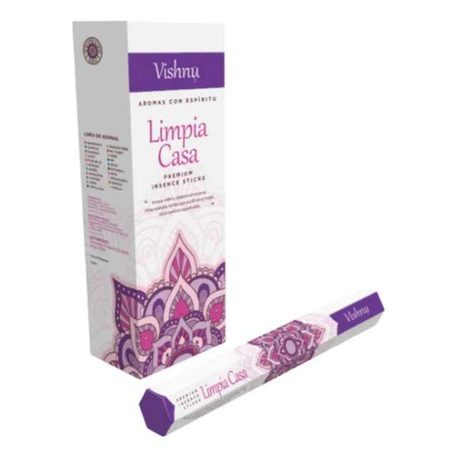 Sahumerio Vishnu Cajax6 Unidades Hexagonales Importado India