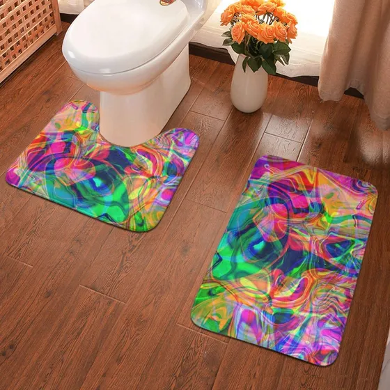 2 Alfombrilla Baño Supersuave Para Espuma Alta Forma U