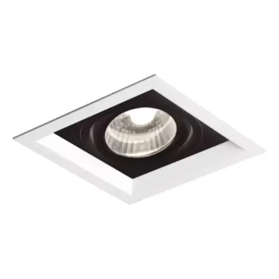 Spot De Embutir Recuado Ii P 1 Lamp Par20 Cor Branco/preto