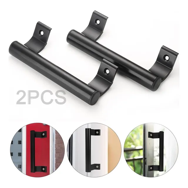 Manillon Doble Acero Inoxidable 20 Cm Para Puerta Madera 2pc