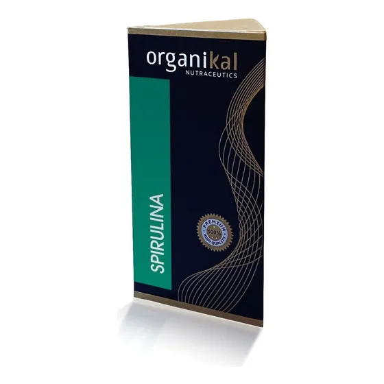 Spirulina Organica X 60 Caps 500 Mg Organikal Apta Veganos Sabor Sin sabor