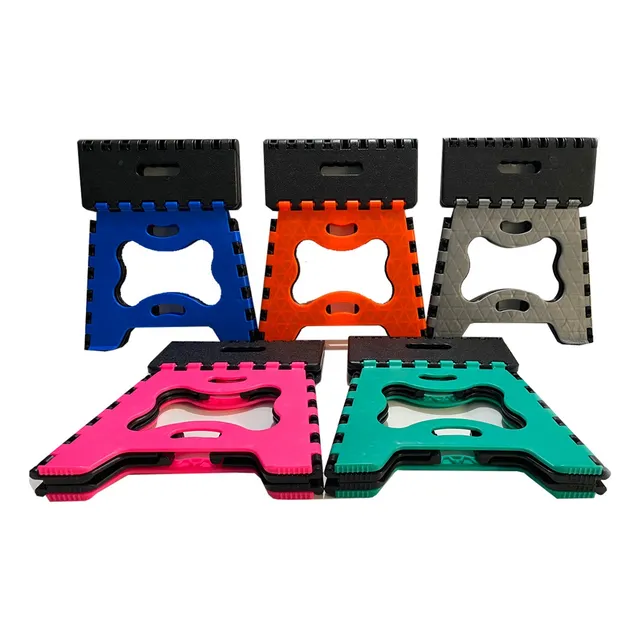 Banco Plegable Chico Portatil Plástico Soporta 120kg 1 Pza
