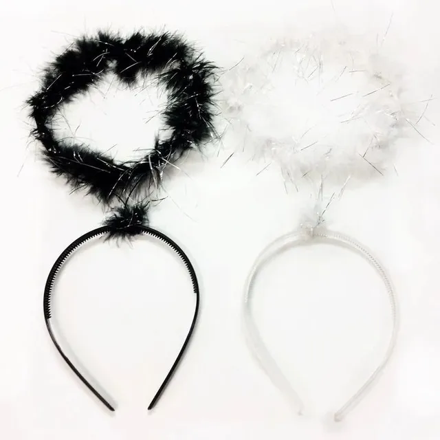 Aureolas Para Disfraz De Angel Blanco Y Negro