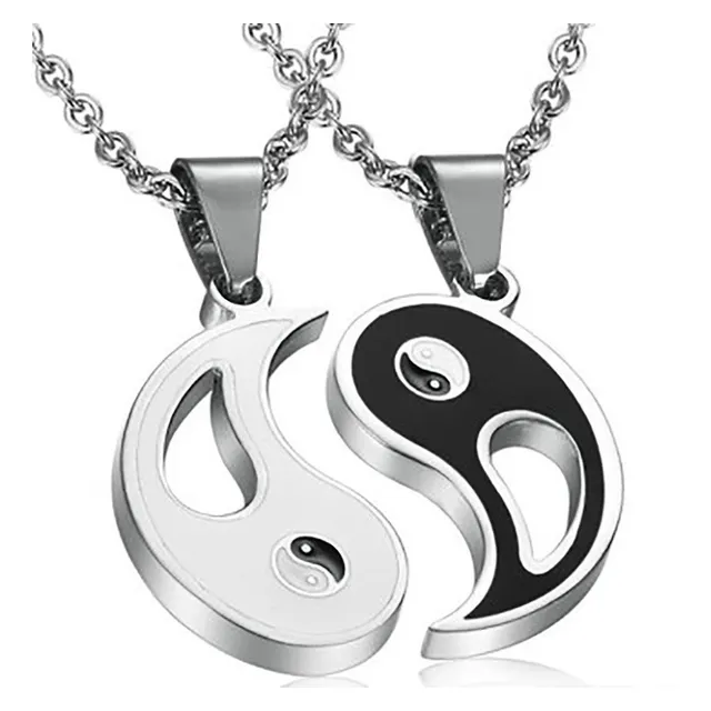 Collares Parejas Yin Yang Acero Inoxidable 316l, Amistad Lb
