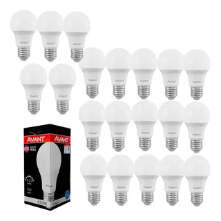 Kit 20 LĂąmpada Led 9w Bulbo E27 Branco Frio 6500k Avant Luz Branco-frio Kit 20 LĂąmpada Led 9w Bulbo E27 Branco Frio 6500k Avant Luz Branco-frio