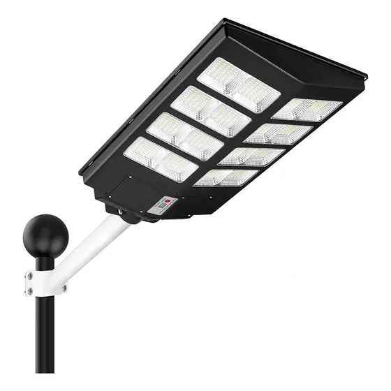 Foco Solar Led 400w Exterior C/ Sensor,control Y Brazo Metal