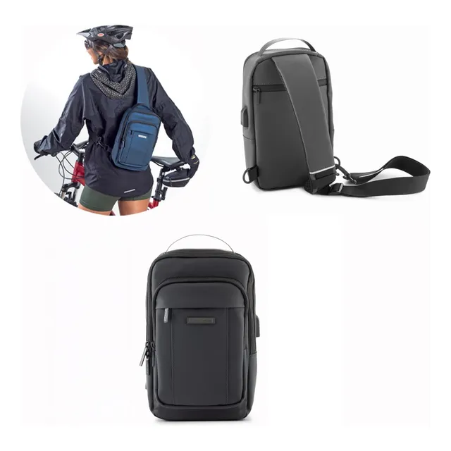 Bolso Manos Libres Compacto Urban Travel Usb Espalda Oculta