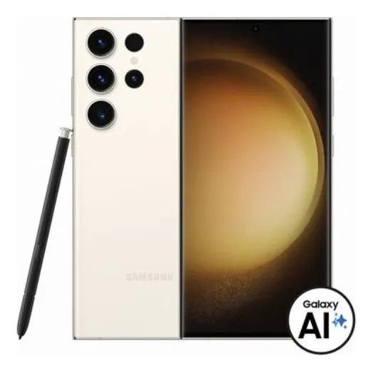 Samsung Galaxy S23 Ultra (eSIM) 5G Dual SIM 256 GB cream 12 GB RAM - Excelente (Reacondicionado)