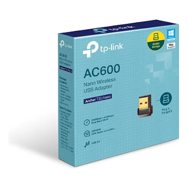 Adaptador Red Usb Inalámbrico Ac600 Dual Band Tp-link T2u Na