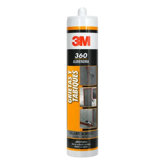 Pack 4 Unid Sellador Acrilico 3m Grietas Y Tabiques 360 Gris