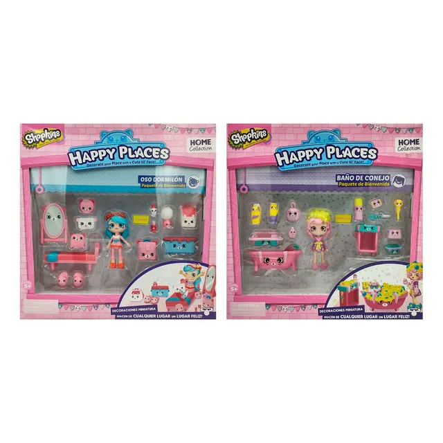 Shopkins Happy Places Baño De Conejo Y Oso Dormilón