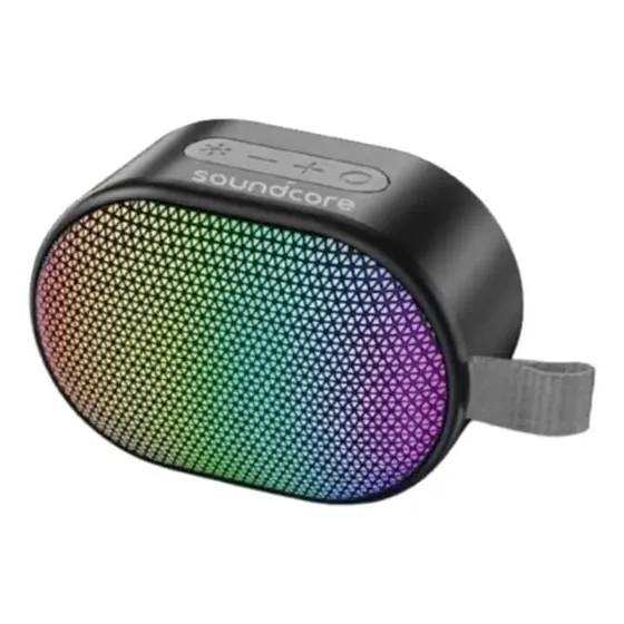 Parlante Bluetooth Portátil soundcore Pyro Mini, 6W, con Efectos de Luz Dinámicos, BassUp™, Bluetooth 5.3, 10h de Batería y Diseño Compacto para Fiestas y Uso Diario, Negro