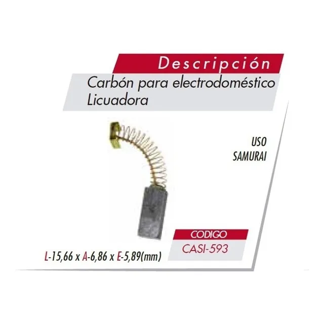 Carbon Licuadora Motor Peq Nuevo Samuray Casi-593 
