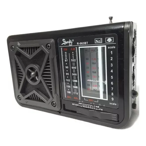 Radio Parlante Recargable Am/fm Bluetooth Panel Solar Fx-063