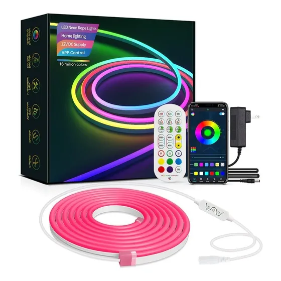 Kit  5 Metros Neon Rgb Movimiento Smart Con Control