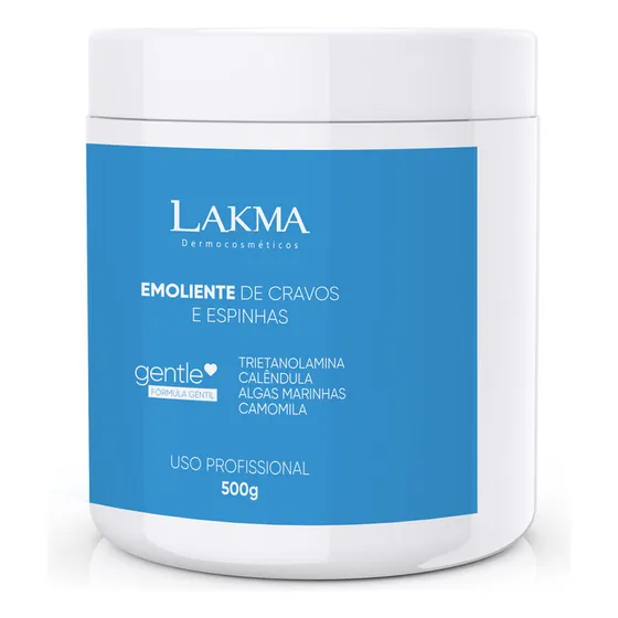 Creme Emoliente De Cravos E Espinhas Lakma 500g Limpeza Pele Tipo de pele Normal