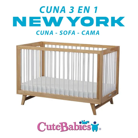 Cuna 3 En 1 Cutebabies New York - Elegancia Y Funcionalidad