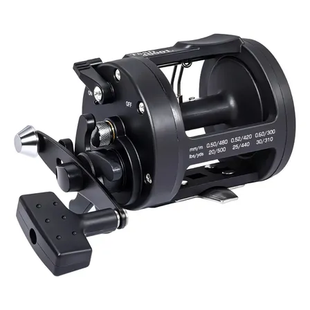 Carretilha Perfil Alto Suporta 20kg Para Pesca Marítima Cor Preto Série 4000 Lado Da Manivela Esquerdo