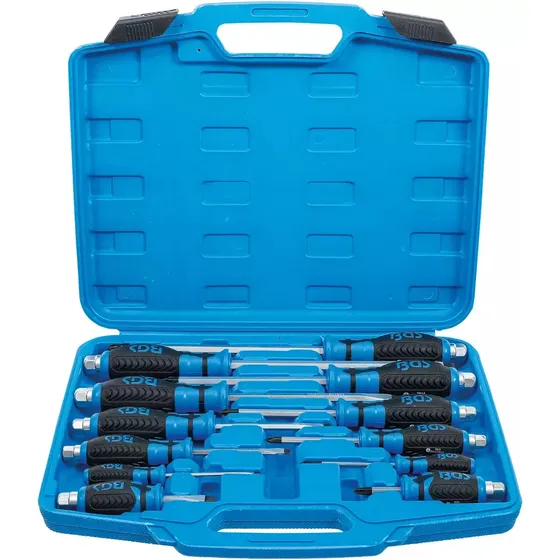 12 Desarmadores C/ Hexagonal Apriete Con Dado Y Llave Bgs