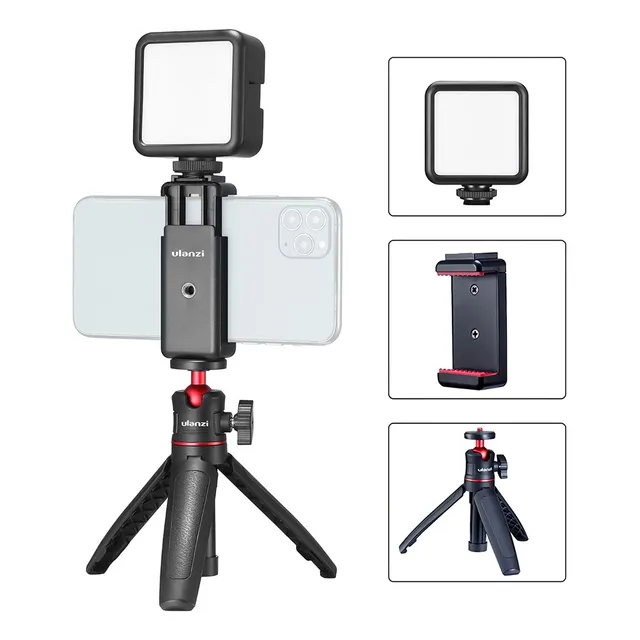 Ulanzi Kit Filmación Trípode Luminaria Adaptador Celular