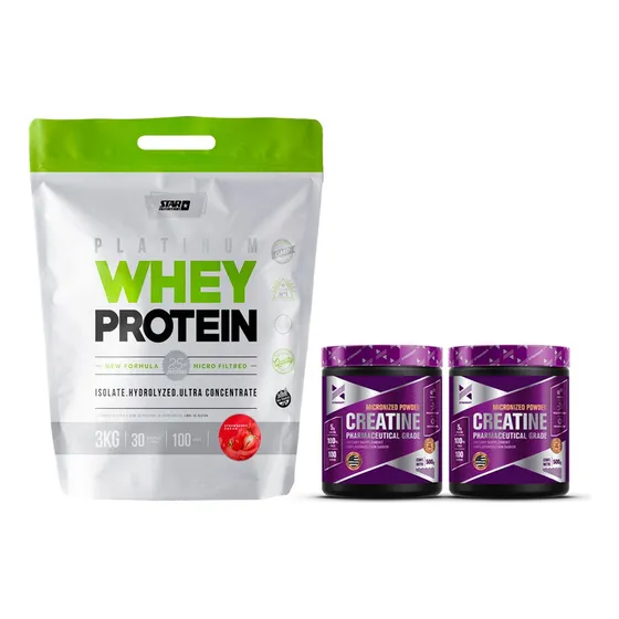 Proteina Whey Protein X 3kg + Creatina X 1 Kg Star Nutrition