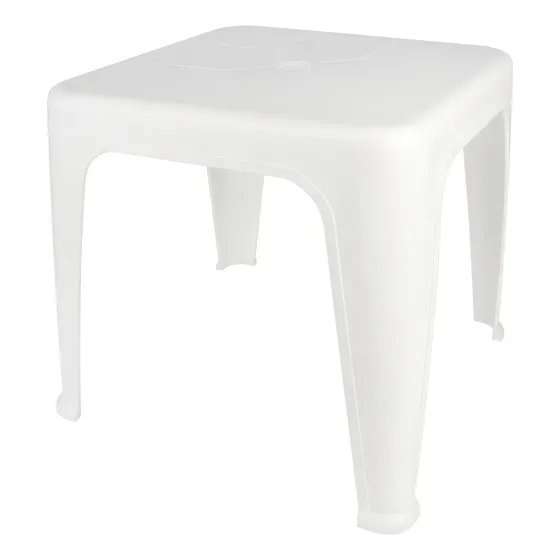 Mesa Ratona Auxiliar Jardín Blanca Plástico Mor Color Blanco