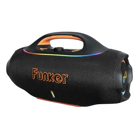 Caixa De Som Bluetooth Portátil 200w Funker Planeta 2 Rgb Preto 127/220v