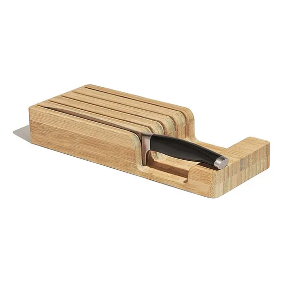 Porta Cuchillas Simple Para Cajon Bamboo 33x14x5.3cm