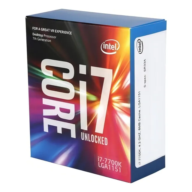 Procesador gamer Intel Core i7-7700K BX80677I77700K de 4 núcleos y 4.5GHz de frecuencia con gráfica integrada