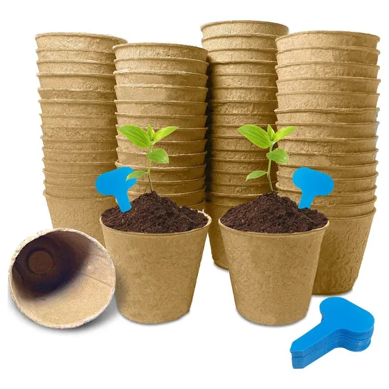 Macetas De Turba Biodegradables, Macetas De Vivero Sucu...