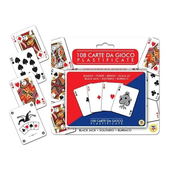 Cartas Teorema 108 Cartas Plastificadas Poker Bridge Black J