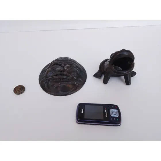 Antiguo ?? Sapo, Vieja Bruja Del Juego Del Sapo Ficha Bronce
