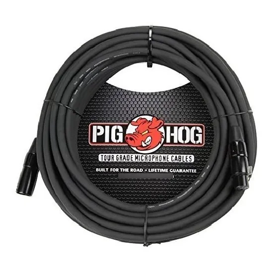 6 Cables Microfono Phm30 9.15m Xlr-xlr Pig Hog Negro 