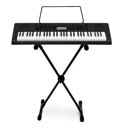 Kit Teclado Casio Digital Ctk-3500 Usb 5/8 Com Suporte X Preto