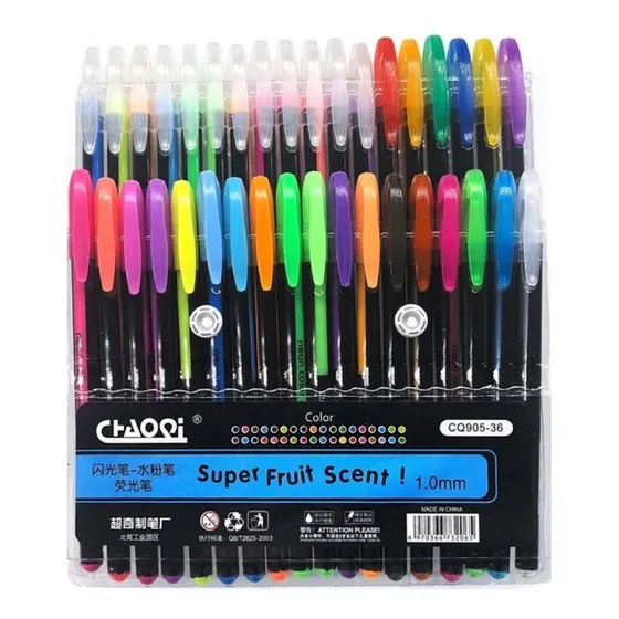 Plumas De Gel Neon Color C/36