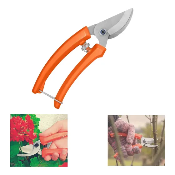 Tijeras profesionales para podar jardinería Tramontina 78300, color naranja
