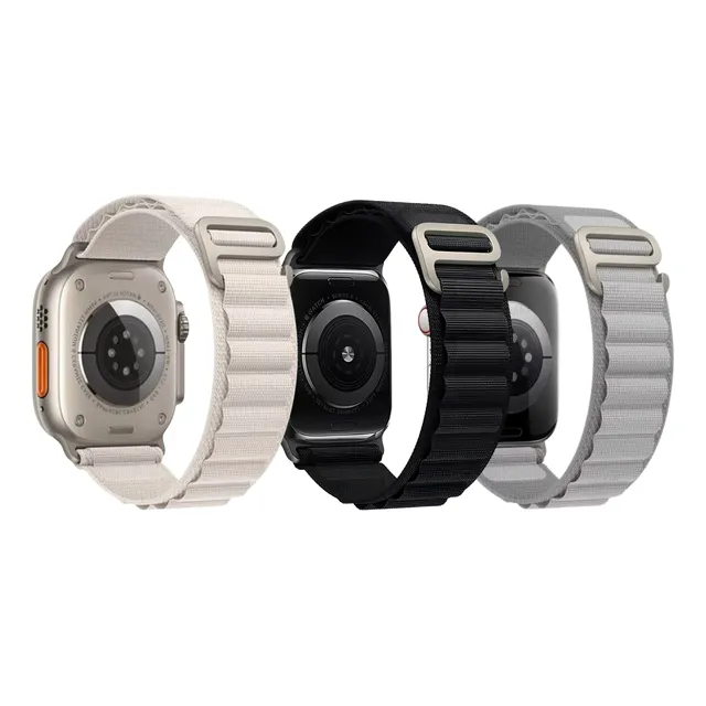 Kit 3 Pulseiras Alpine Fivela Para Apple Watch Ultra 42/49mm
