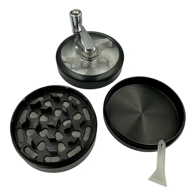 Moledor Grinder Manivela 3 Pisos Hierba Colores Metalico
