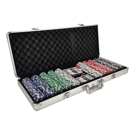 Juego Poker 500 Fichas 11,5gr 2 Mazos De Cartas C/ Maletin