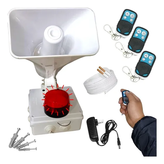 Sirena Alarma Kit Vecinal Casa Negocio Panico Control Remoto