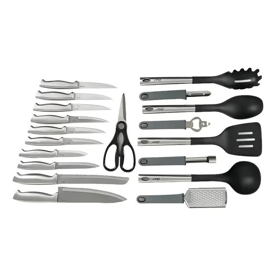 Utensilios De Cocina Y Cuchillos 19 Piezas Oster Acero