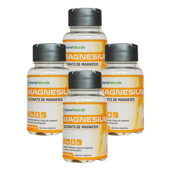 Glicinato De Magnesio Innova Naturals 4 Unidades X 60 Cápsulas