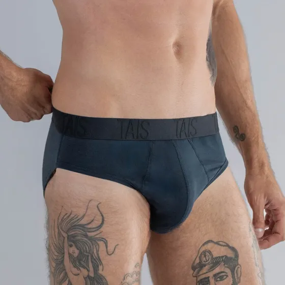 2 Unidades Slip Cotton Spandex Azul Happy Boolls