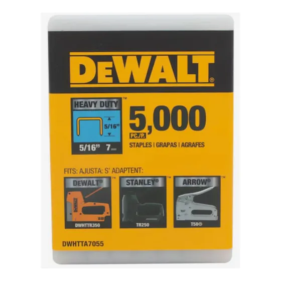 Grapas 5/16 PuLG 7mm Pesada Grapa 5000und Heavy Duty Dewalt