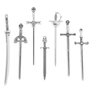 Nuevo 7 Piezas Mini Colgantes De Espada Antigua, Dijes Nuevo 7 Piezas Mini Colgantes De Espada Antigua, Dijes