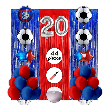 Combo Globos San Lorenzo Decoración Cumpleaños Supercompleto Combo Globos San Lorenzo Decoración Cumpleaños Supercompleto