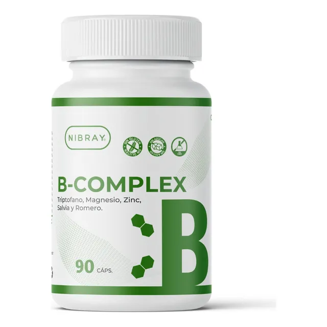 Complejo B Con Triptófano Magnesio Y Zinc 90 Cáps. Nibray