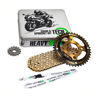Kit De Arrastre Honda Invicta 150 - Cadena Reforzada Dorada Kit De Arrastre Honda Invicta 150 - Cadena Reforzada Dorada
