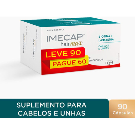 Kit Imecap Hair Max Cabelos E Unhas 90 Cápsulas Kit Imecap Hair Max Cabelos E Unhas 90 Cápsulas